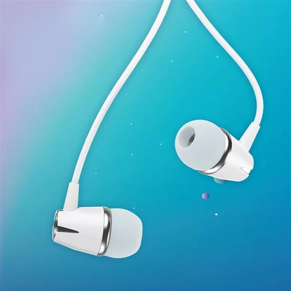 WK Design Y6 dokanałowe słuchawki 3.5mm mini jack zestaw słuchawkowy z pilotem biały (Y6 white)-2147268