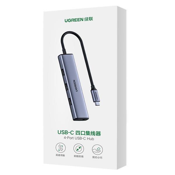 Ugreen rozdzielacz HUB USB Typ C - 4x USB 3.2 Gen 1 srebrny (CM473 20841)-2198152