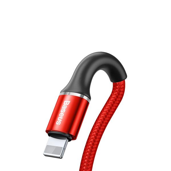 Baseus kabel Halo USB - Lightning 1,0 m 2,4A czerwony-2112954