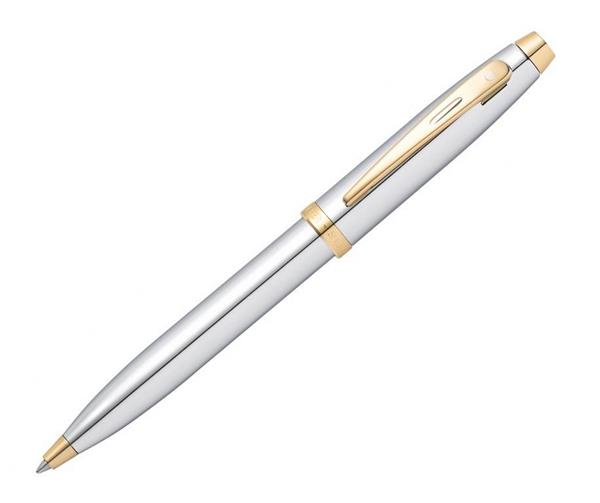 9340 Długopis Sheaffer kolekcja 100, chrom, wykończenia w kolorze złotym-3039901