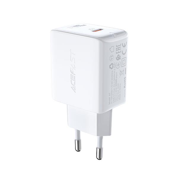Acefast szybka ładowarka sieciowa USB Typ C 20W Power Delivery biały (A1 EU white)-2270984