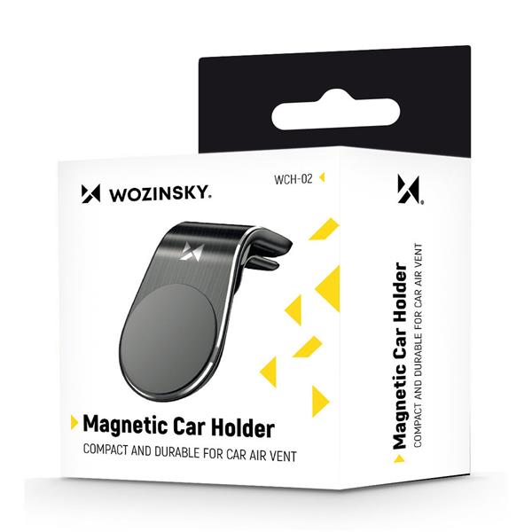 Wozinsky magnetyczny uchwyt samochodowy na kratkę wentylacyjną nawiew czarny (WCH-02)-2149104