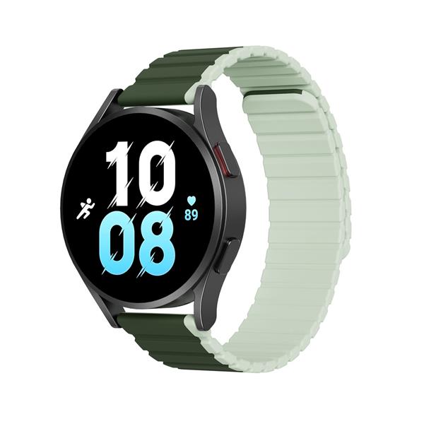 Uniwersalny magnetyczny pasek Samsung Galaxy Watch 3 45mm / S3 / Huawei Watch Ultimate / GT3 SE 46mm Dux Ducis Strap (22mm LD Version) - zielony-3125128