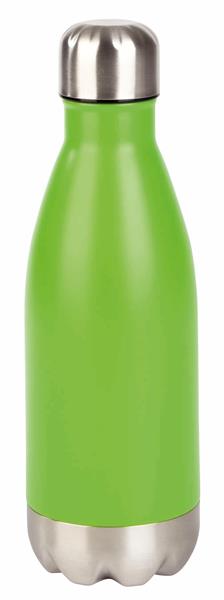 Butelka stalowa PARKY, srebrny, zielony-2304032