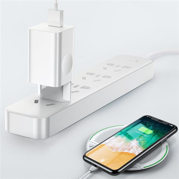 Baseus Charging Quick Charger ładowarka sieciowa zasilacz EU adapter USB Quick Charge 3.0 QC 3.0 biały (CCALL-BX02)-2139463