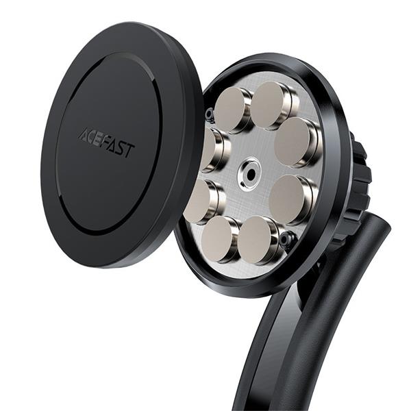 Acefast magnetyczny samochodowy uchwyt do telefonu na kokpit i kratkę wentylacji czarny (D7 black)-2380787