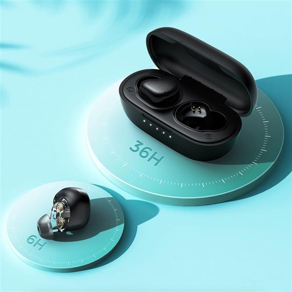Joyroom wodoodporne IPX5 dokanałowe bezprzewodowe słuchawki Bluetooth 5.0 TWS czarny (JR-TL7)-2203984