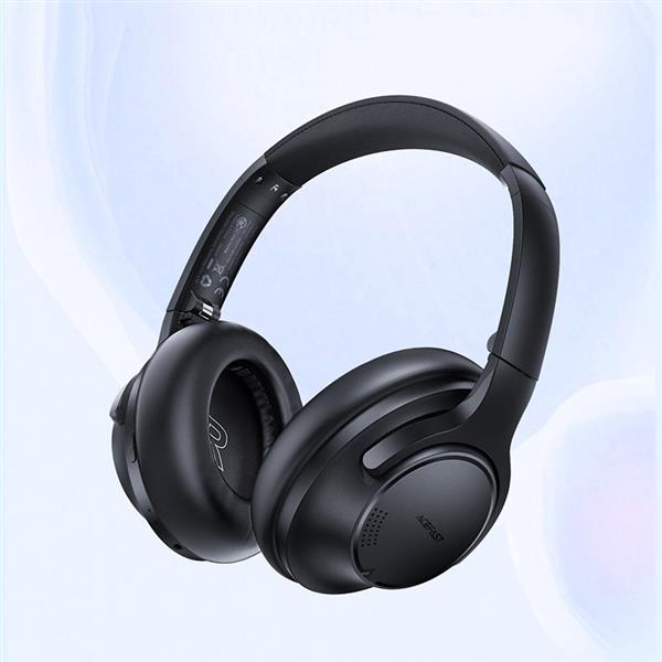 Acefast wokółuszne słuchawki bezprzewodowe Bluetooth 5.0 Hybrid ANC (aktywna redukcja szumów) wodoodporne IPX4 czarny (H1 black)-2270472