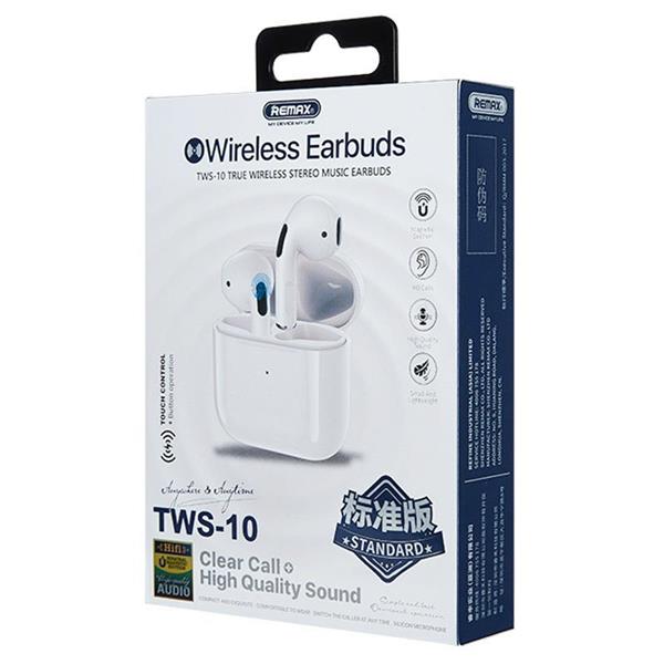 REMAX bezprzewodowe słuchawki douszne Bluetooth 5.0 TWS biały (TWS-10)-2186154