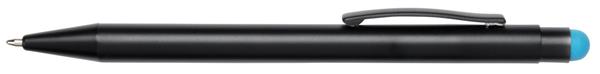 Długopis aluminiowy BLACK BEAUTY, czarny, jasnoniebieski-2529586