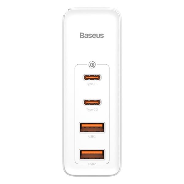Baseus GaN2 Pro szybka ładowarka sieciowa 100W USB / USB Typ C Quick Charge 4+ Power Delivery biały (CCGAN2P-L02)-2190557