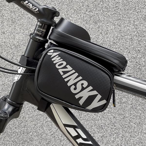 Wozinsky torba rowerowa na ramę z etui na telefon 1,5 l czarny (WBB21BK)-2168651