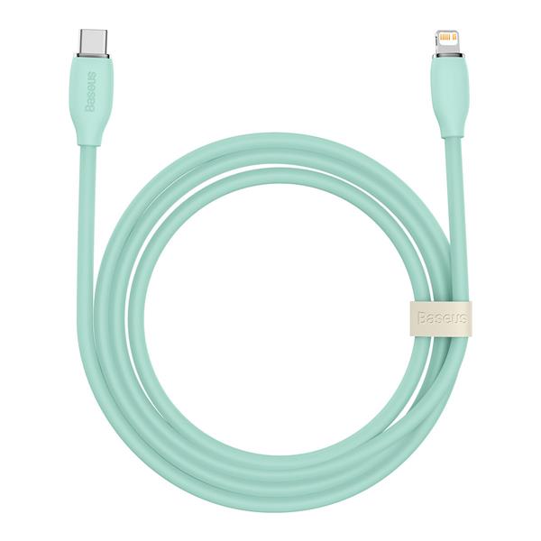 Baseus kabel, przewód USB Typ C – Lightning 20W długość 2 m Jelly Liquid Silica Gel – zielony-2281033