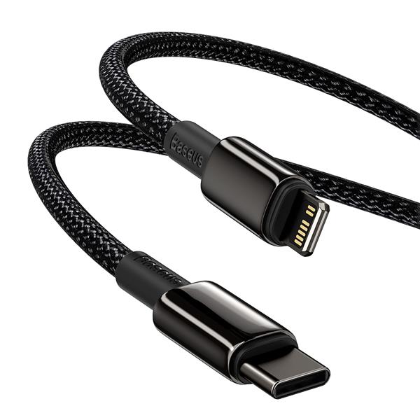 Baseus kabel Tungsten PD USB-C - Lightning 1,0 m czarny 20W-2066498