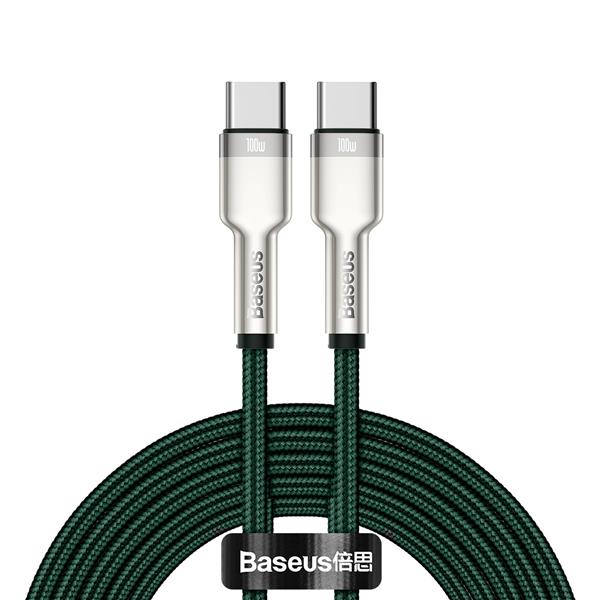 Baseus kabel Cafule Metal PD USB-C - USB-C 2,0 m zielony 100W-2099733
