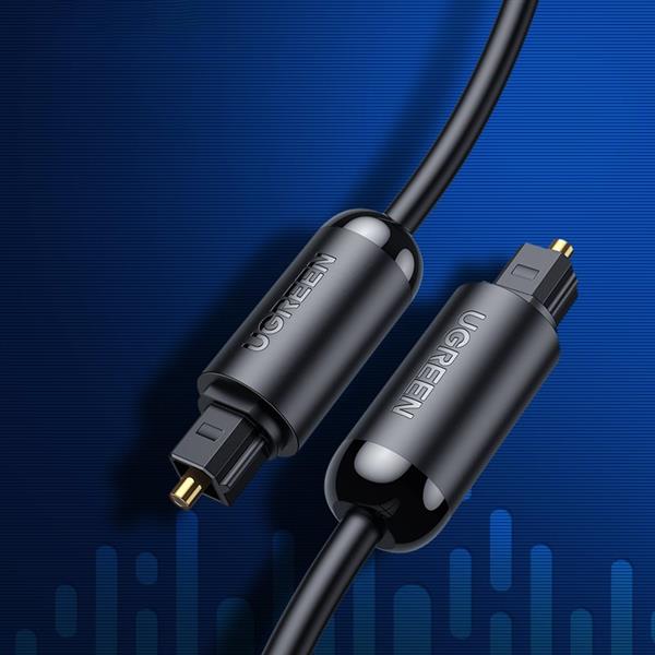 Ugreen optyczny kabel przewód audio 1,5 m cyfrowy światłowód Toslink SPDIF szary (70891)-2168083