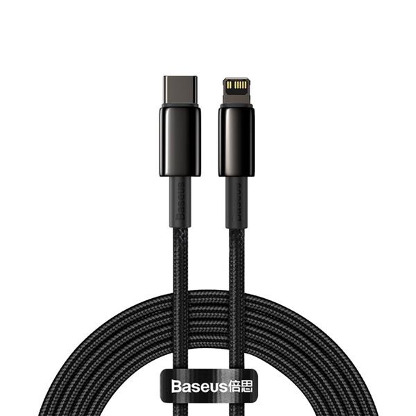Baseus kabel USB Typ C - Lightning szybkie ładowanie Power Delivery 20 W 2 m czarny (CATLWJ-A01)-2170912