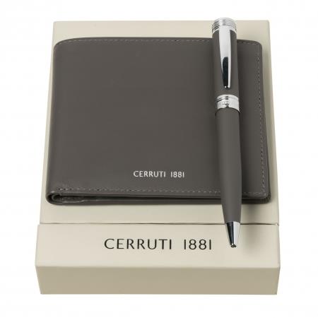 Zestaw upominkowy Cerruti 1881 długopis i portfel - NLM914X + NSG9144X-2983551