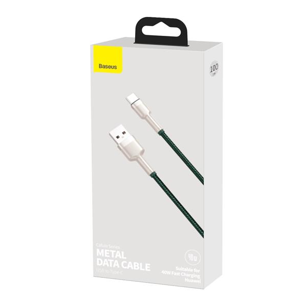 Baseus kabel Cafule Metal USB - USB-C 1,0 m zielony 40W-2099749