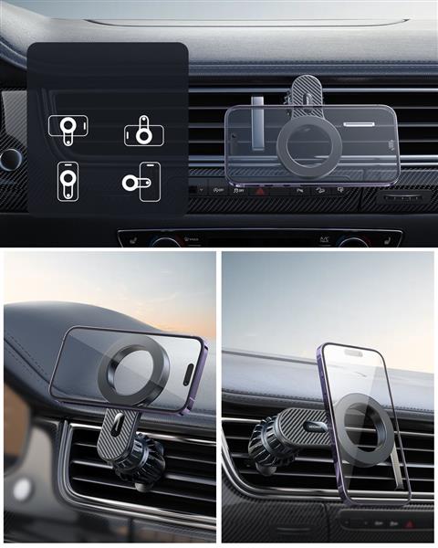 Magnetyczny uchwyt samochodowy do iPhone z MagSafe Joyroom JR-ZS355 - czarny-3123710