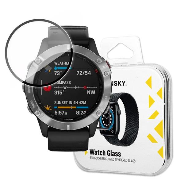 Wozinsky Watch Glass hybrydowe szkło do Garmin Fenix 6 czarny-2395428