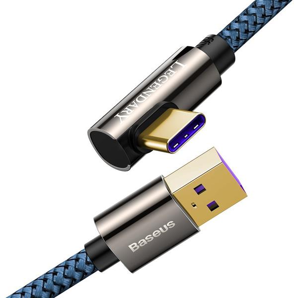 Baseus Legendary kątowy kabel przewód dla graczy USB - USB Typ C 66W 2m niebieski (CACS000503)-2216584
