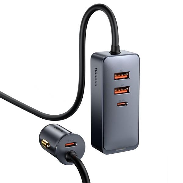 Baseus Share Together ładowarka samochodowa 2x USB / 2x USB Typ C 120W PPS Quick Charge Power Delivery szary (CCBT-A0G)-2207927