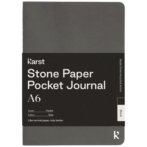  Notatnik kieszonkowy A6 Karst® w miękkiej oprawie z papieru z kamienia – gładki-2339068