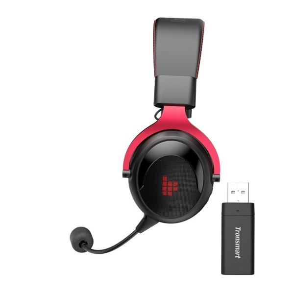 Tronsmart Shadow gamingowe bezprzewodowe słuchawki z mikofonem dla graczy czerwony (372309)-2177175