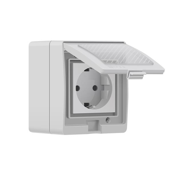 Sonoff S55TPE Inteligentne elektryczne gniazdo zewnętrzne wodoodporne Wi-Fi DE gniazdo Typ F biały (IM190314004)-2187483