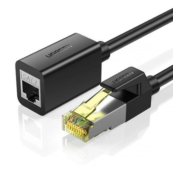 Ugreen przedłużacz kabel internetowy Ethernet RJ45 Cat 7 10000 Mbps / 10 Gbps 2 m czarny (NW148)-2183702