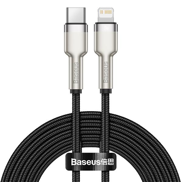 Baseus kabel Cafule Metal PD USB-C - Lightning 2,0 m czarny 20W-2107893