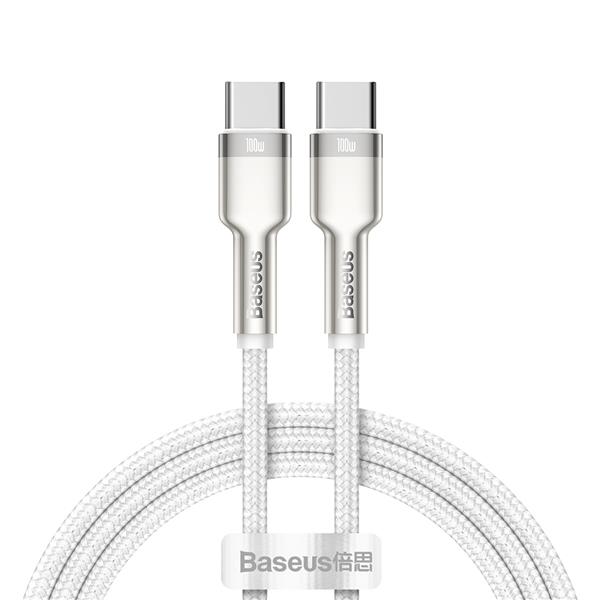 Baseus kabel Cafule Metal PD USB-C - USB-C 1,0 m biały 100W-2099722