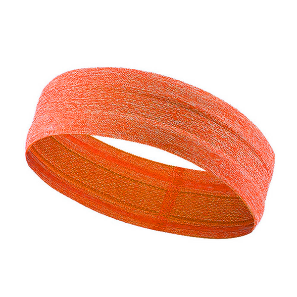 Elastyczna materiałowa opaska na głowę do biegania fitness pomarańczowa-3103909