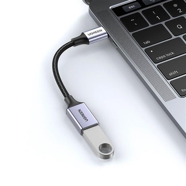 Ugreen kabel adapter przejściówka OTG USB-C (męski) - USB-A (żeński) 5Gb/s 0.15m czarny (US378)-3108563