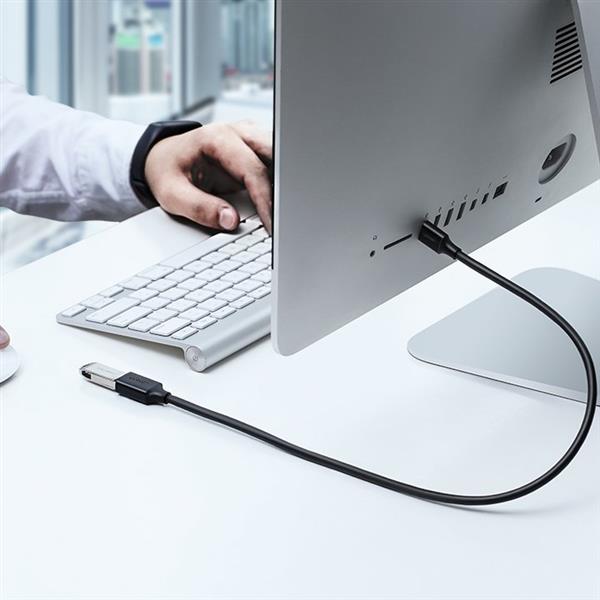 Ugreen kabel przewód przedłużacz przejściówka USB 3.0 (żeński) - USB 3.0 (męski) 1m czarny (10368)-3122646