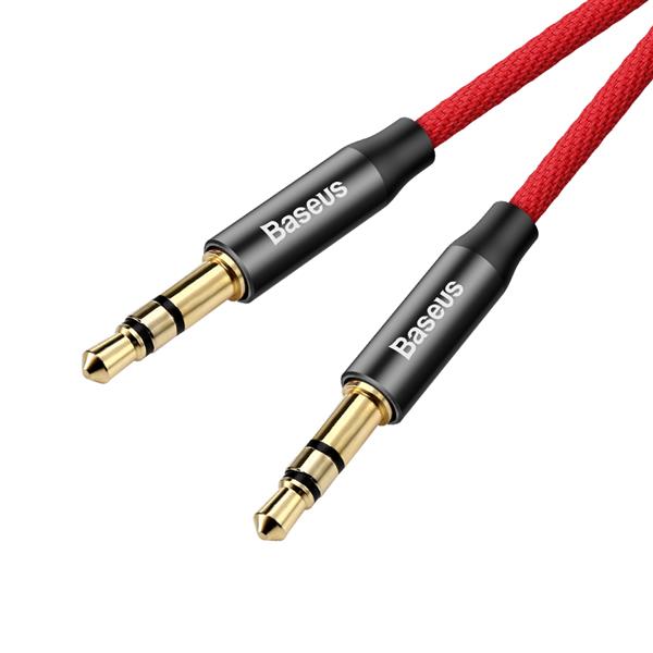Baseus kabel audio Yiven M30 jack 3,5 mm - jack 3,5 mm 1,5 m czerwono-czarny-2112289
