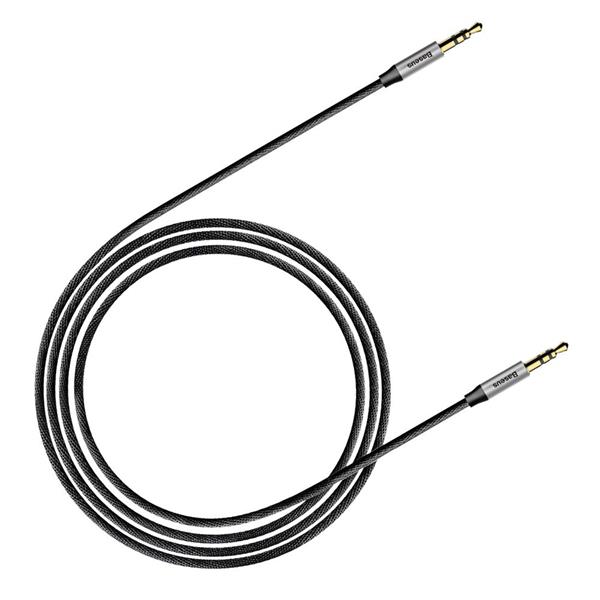 Baseus kabel audio Yiven M30 jack 3,5 mm - jack 3,5 mm 1,0 m srebrno-czarny-2055371