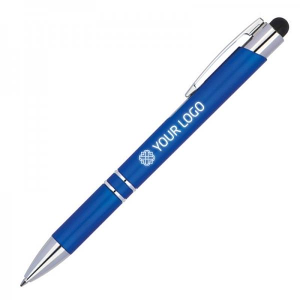 Długopis plastikowy touch pen z podświetlanym logo WORLD-2960821