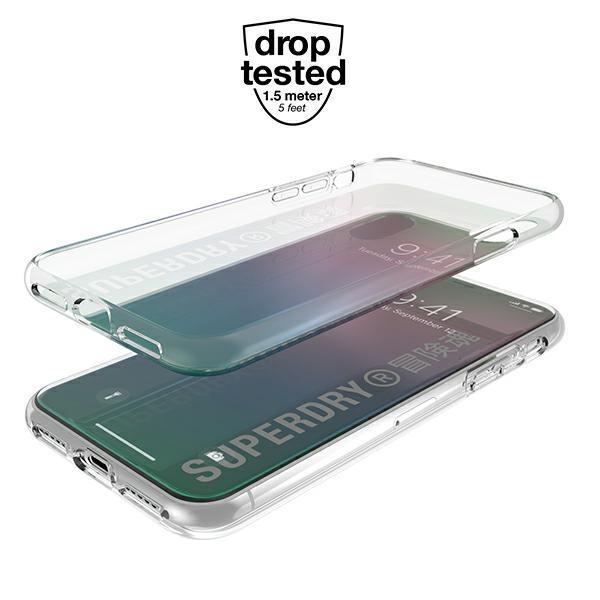 Etui SuperDry Snap na iPhone X/Xs Clear Case Gra dient 41584-2285134