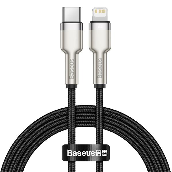 Baseus kabel Cafule Metal PD USB-C - Lightning 1,0 m czarny 20W-2047708