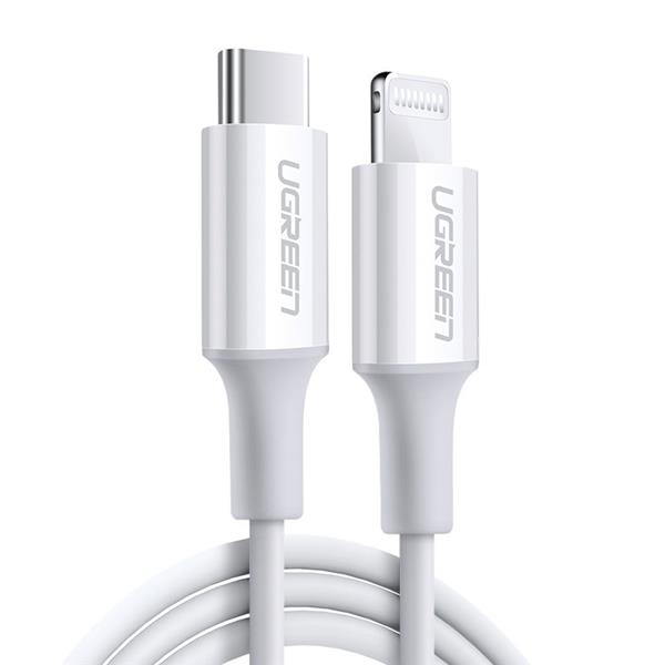 Ugreen kabel przewód MFi USB Typ C - Lightning 20W 3A 1 m biały (US171)-2150768