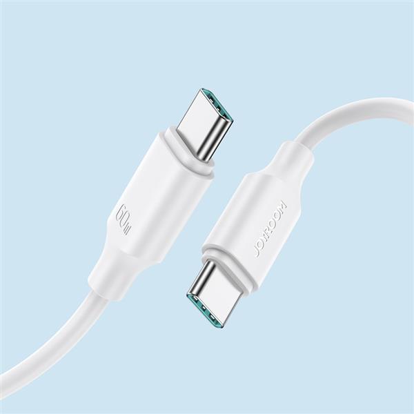 Joyroom kabel USB-C - USB-C 480Mb/s 60W 1m biały (S-CC060A9)-2428538