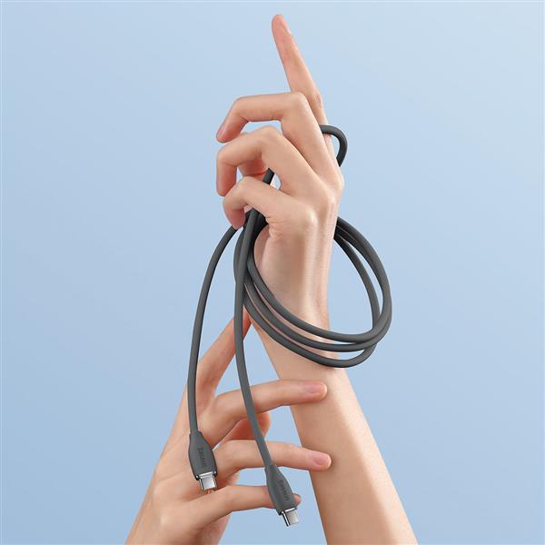 Baseus kabel, przewód USB Typ C – USB Typ C 100W długość 1,2 m Jelly Liquid Silica Gel – czarny-2281106
