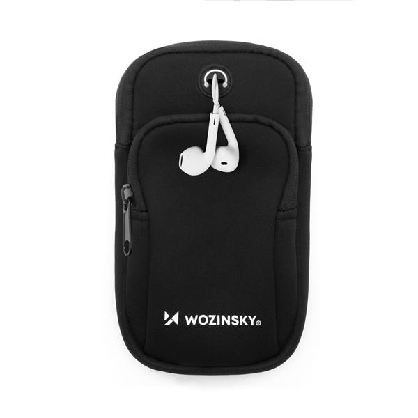 Wozinsky opaska na telefon do biegania armband czarna (WABBK1)-2390749