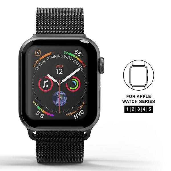 Etui SuperDry Watchband na Apple Watch 38/40/41 mm Series 4/5/6/7/8/SE/SE 2 Chainmail - czarne 41681-2285146