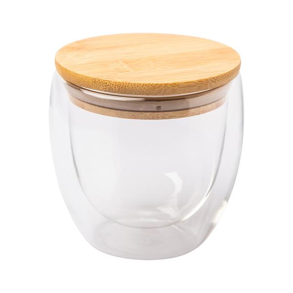 Kubek szklany Arbela 300 ml, brązowy-2015465