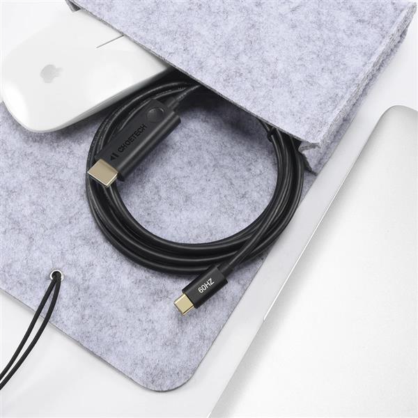 Choetech jednokierunkowy kabel adapter przejściówka z USB Typ C (męski) na HDMI 2.0 (męski) 4K 60Hz 1,8m czarny (CH0019)-2247046