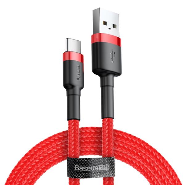 Baseus kabel Cafule USB - USB-C 2,0 m 2A czerwony-2117474