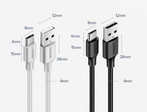 Ugreen kabel przewód USB - USB Typ C 480 Mbps 3 A 1,5 m czarny (US287 60117)-2170572